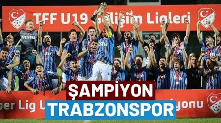 S�per Lig U19 Finali'nde Trabzonspor, Galatasaray'� 1-0 ma�lup ederek �ampiyon oldu