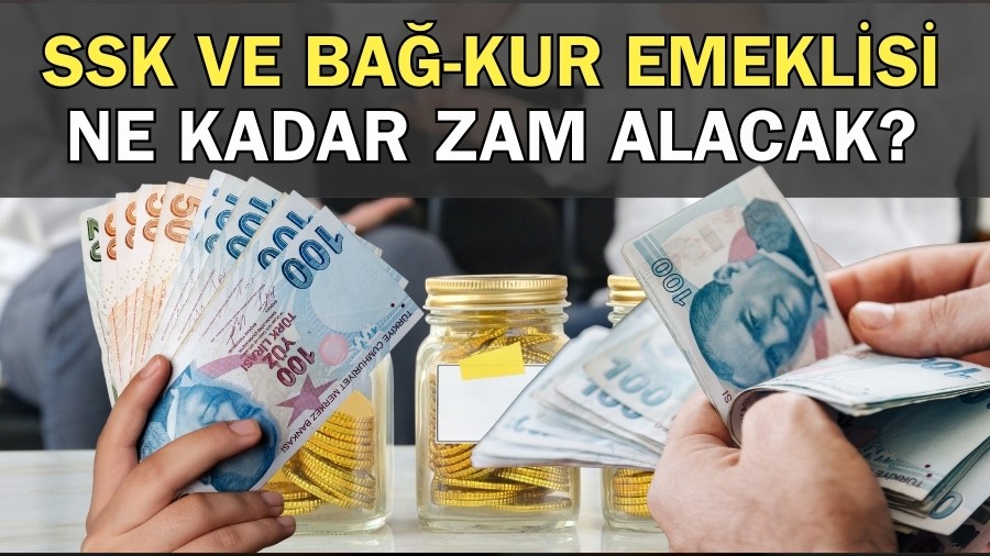 SSK ve BA�-KUR emeklisi ne kadar zam alacak?