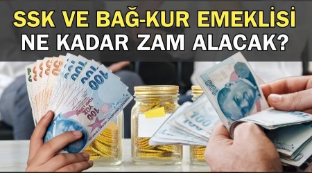 SSK ve BA�-KUR emeklisi ne kadar zam alacak?