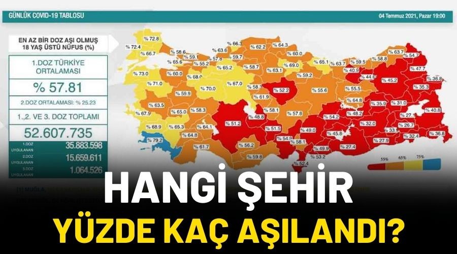 Hangi �ehir Y�zde Ka� A��land�?