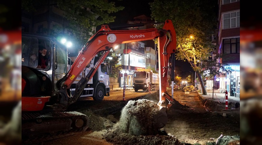 KENT MERKEZ�NDEK� ALTYAPI �ALI�MALARINDA SONA GEL�ND�