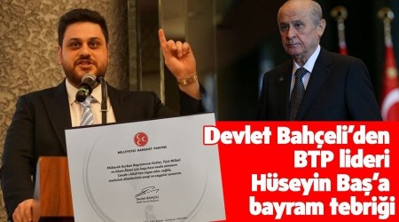 Bah�eli�den BTP lideri H�seyin Ba��a bayram tebri�i