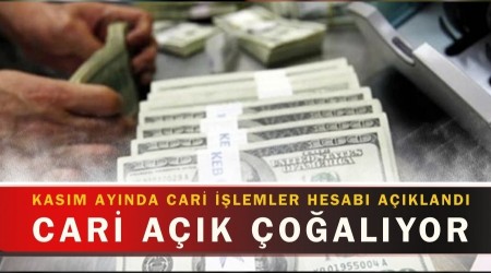 Cari denge Kas�m ay�nda 3 milyar 996 milyon dolar a��k verdi