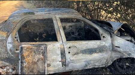 Gümüşhane'de kaza yapan araç alev aldı! 2 kişi yaralandı