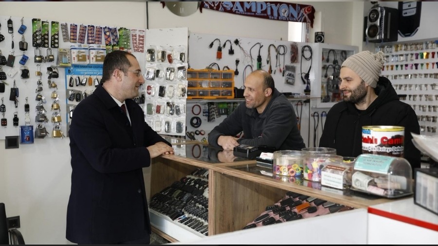 Ba�kan Ekim Esnafla Bir Araya Geldi